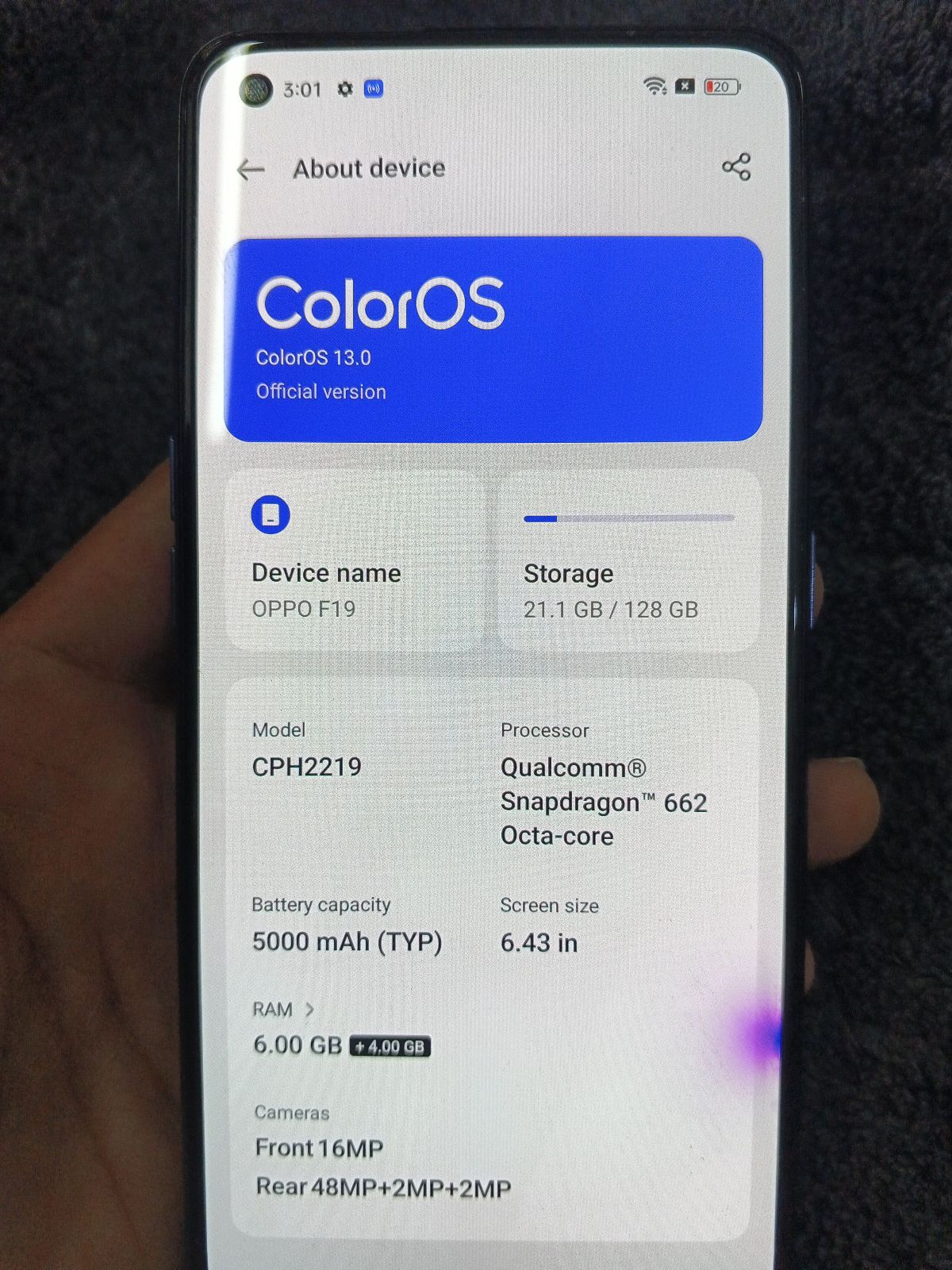 Oppo F19 · 6GB / 128GB - photo 4